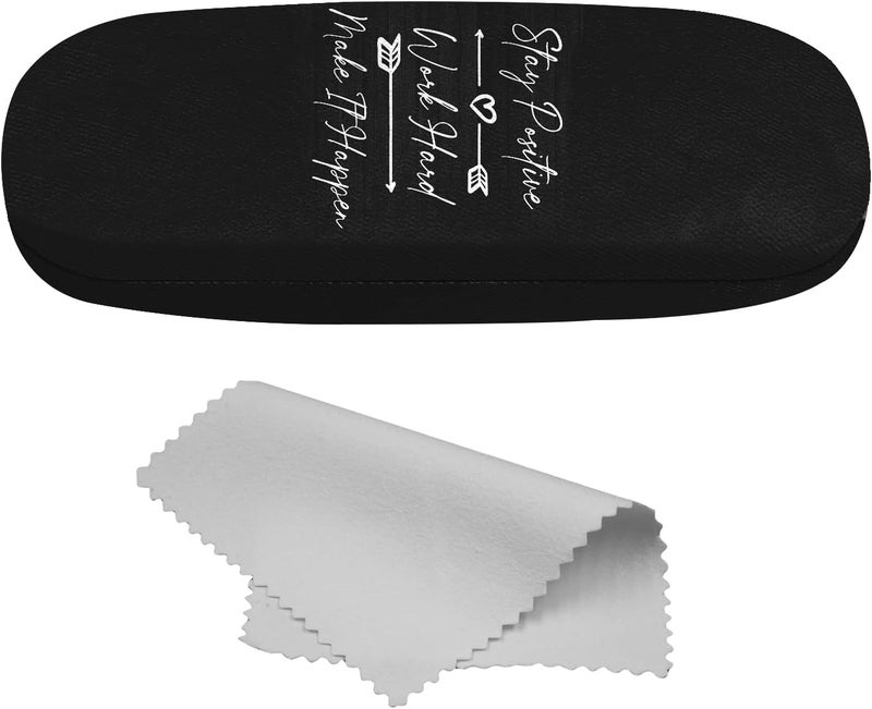 Cabreche Glasses Case Hard Shell Eyeglass Portable Glasses Eyeglasses Holder Box with Cleaning Cloth Women Girls Men Cute - Image 1